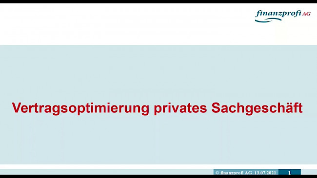 Die Vertragsoptimierung