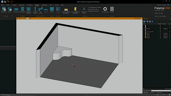 Ungleichmäßige Rundungen verfliesen
