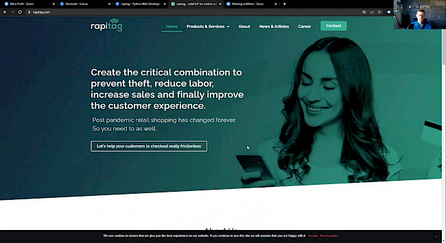 Webseite des Kunden anschauen