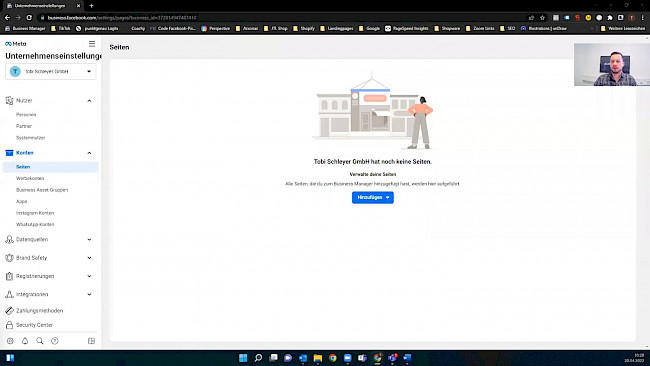 Einrichtung Business Manager