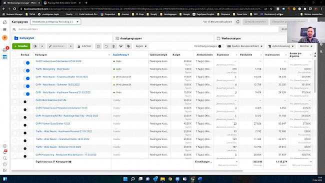 Überblick Werbeanzeigenmanager
