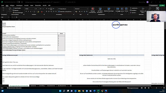 Start der Betreuungszeit der Personalkampagne