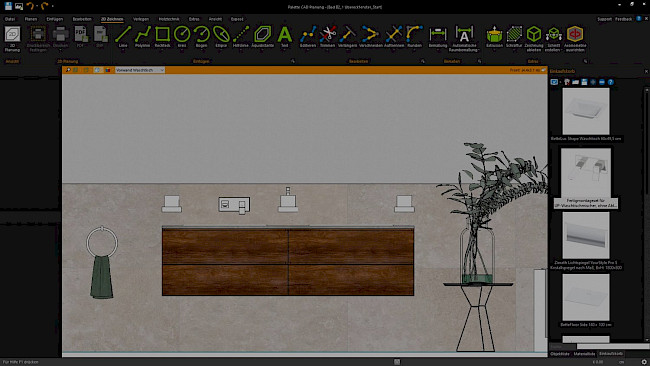 Asymmetrische Armatur kopieren