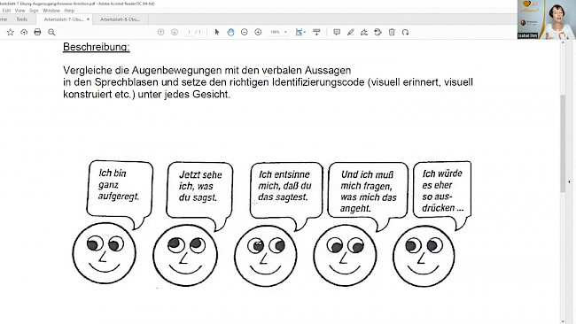 3.7 Video Übungen Augenzugangshinweise